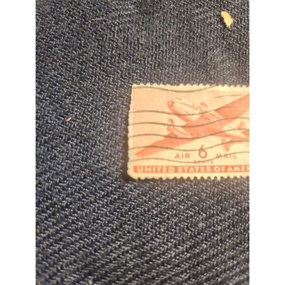 RARE 1940S RED 6 CENT U.S. AIR-MAIL STAMP - Picture 4 of 5